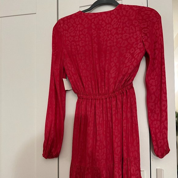 BAR III Pretty in Pink Paint Flare Dress XXS - Picture 3 of 6